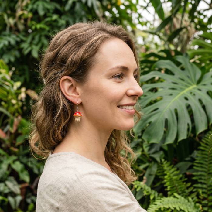 Mini Mushroom Earrings