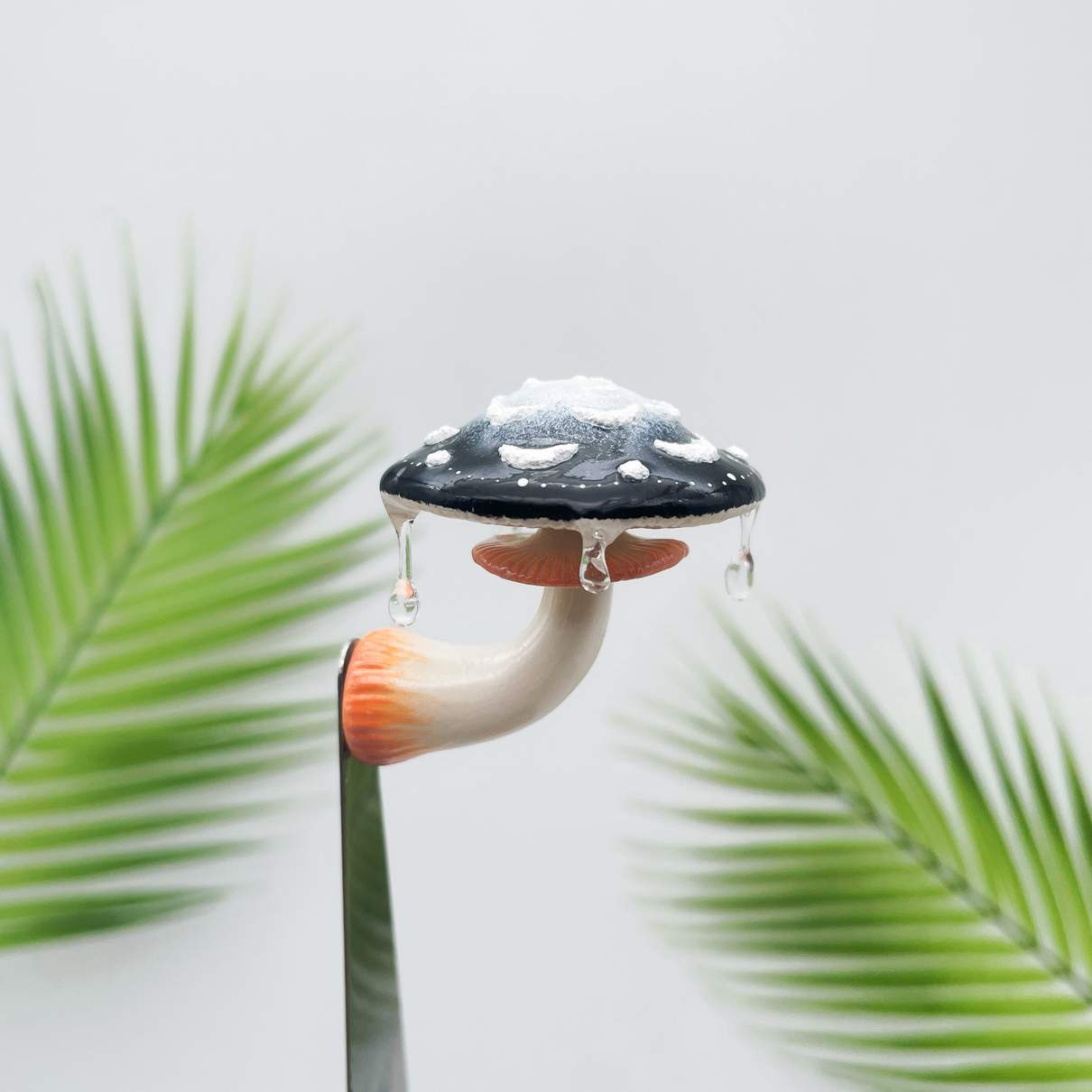 Aimant de réfrigérateur Champignon Noir