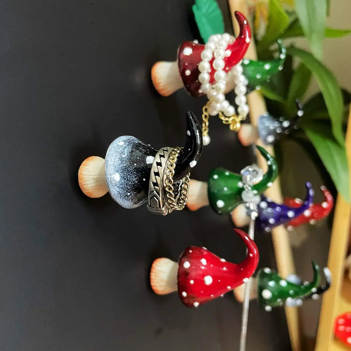Mini Magic Hat Mushroom Ring Holder