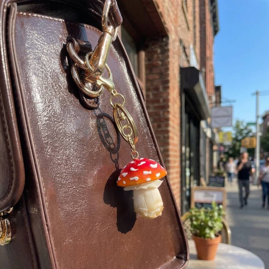 Handmade Clay Mushroom Charm