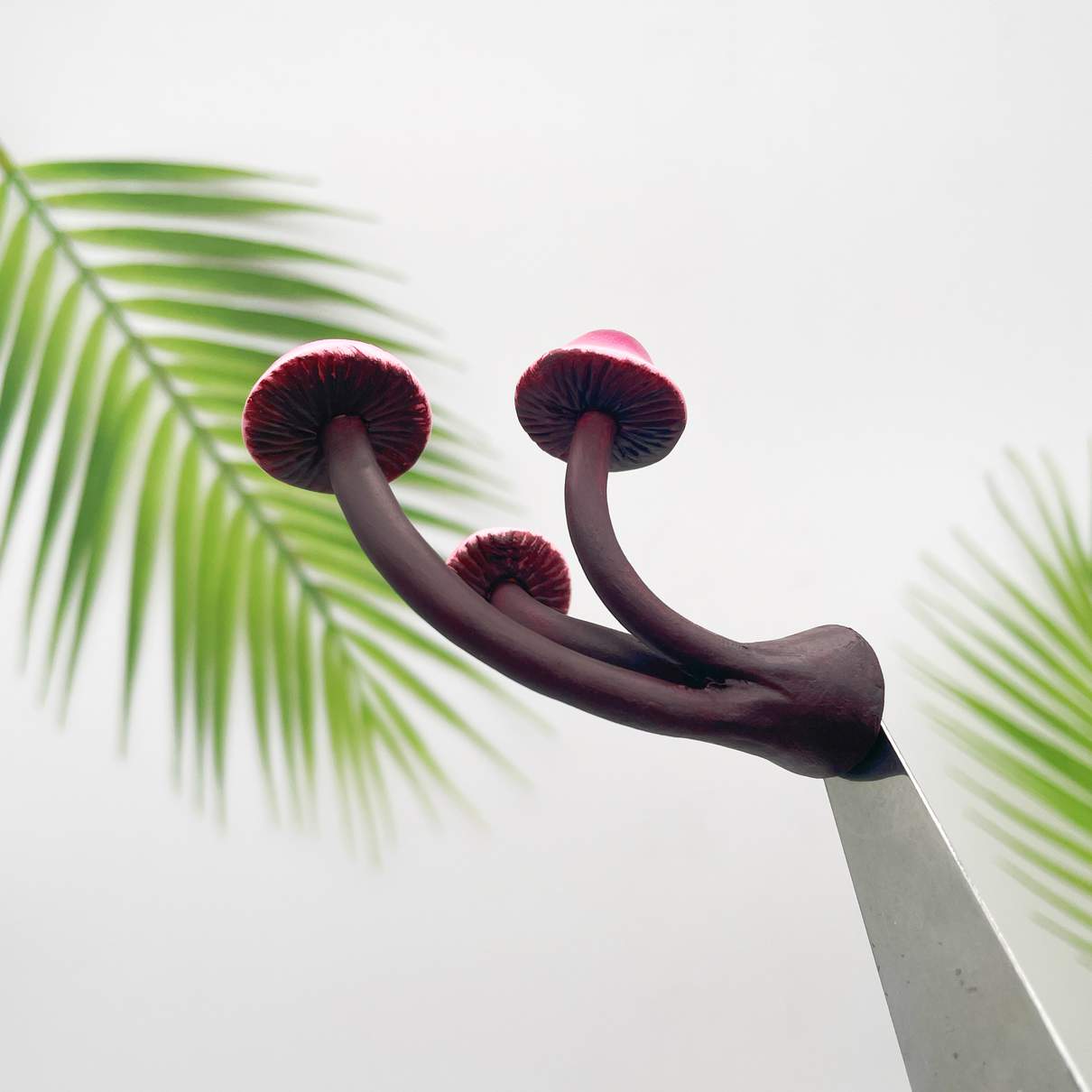 Realistic Pink Triple Mushroom