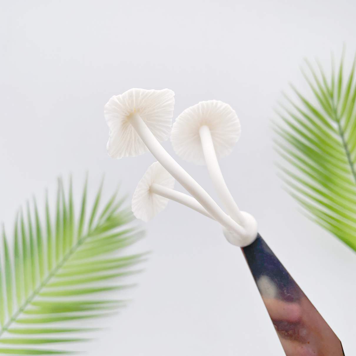 Realistic Triple White Flower Mushroom