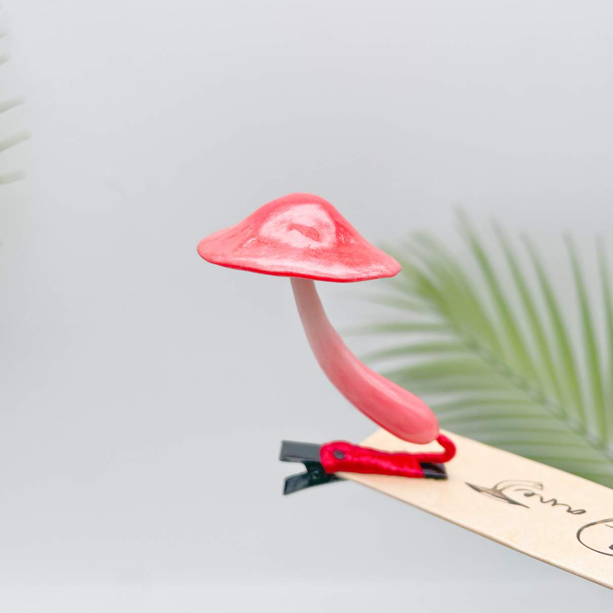 Handmade Clay Mushroom Hair Clip