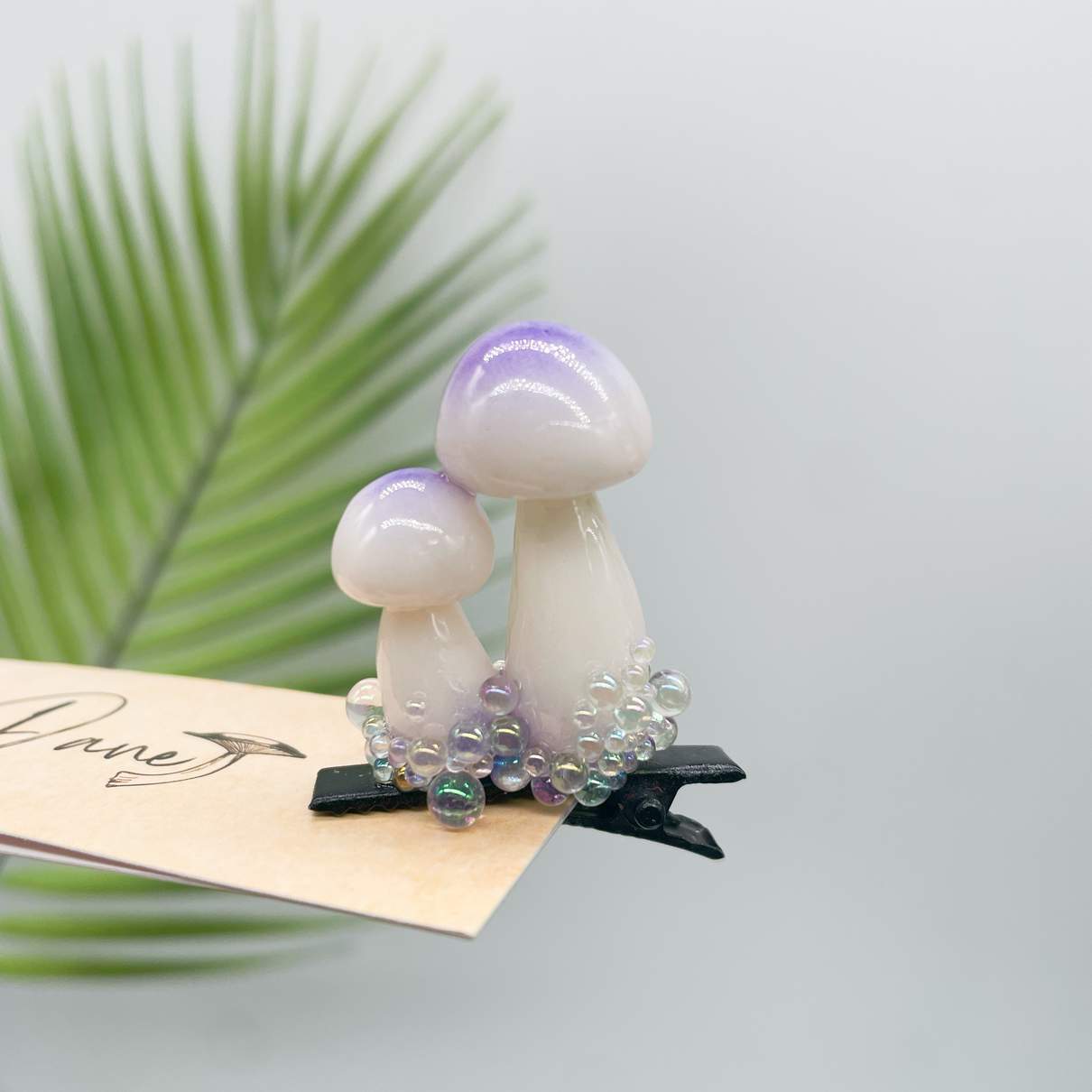 Handmade Clay Mushroom Hair Clip