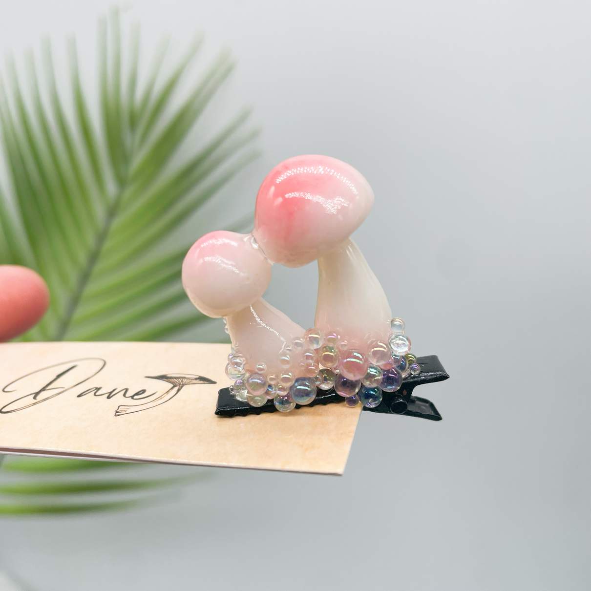 Handmade Clay Mushroom Hair Clip