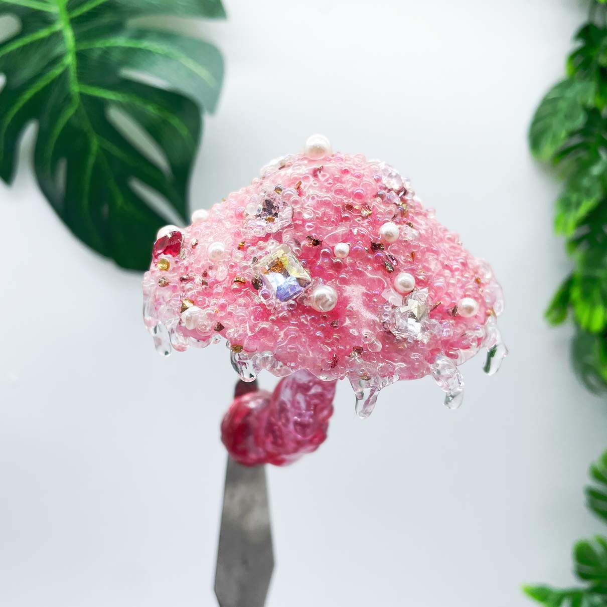 Crystal Gemstone Cluster Mushroom