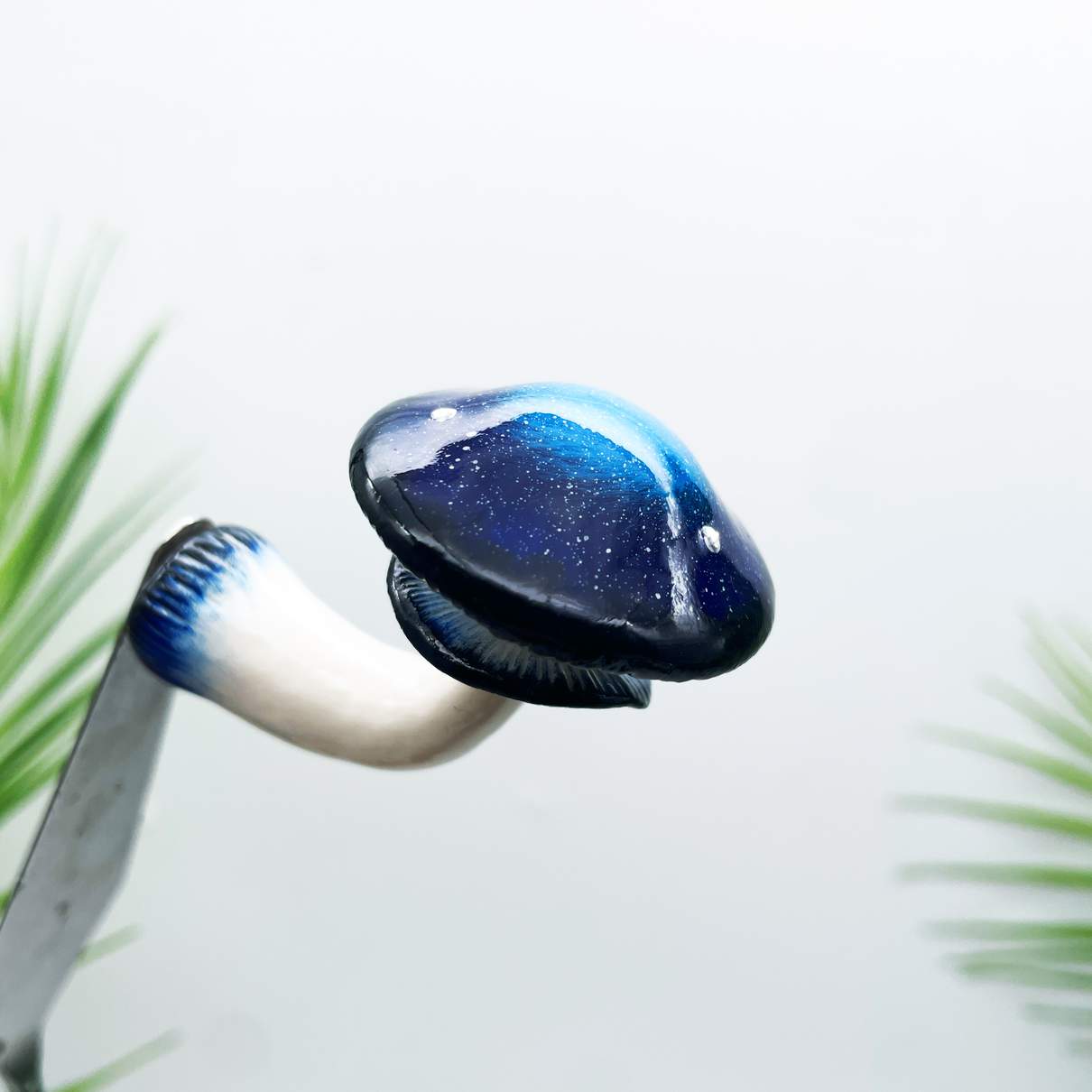 Cosmic Nebula Clay Mushroom Fridge Magnet
