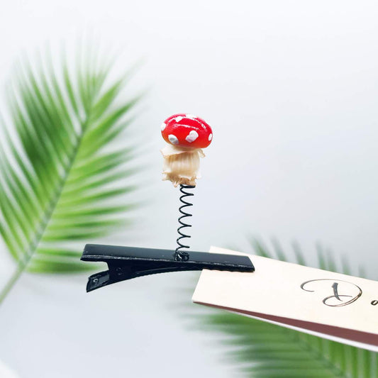 Bobbling Mushroom Hair Clip