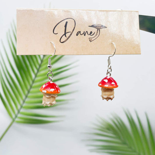 Mini Mushroom Earrings