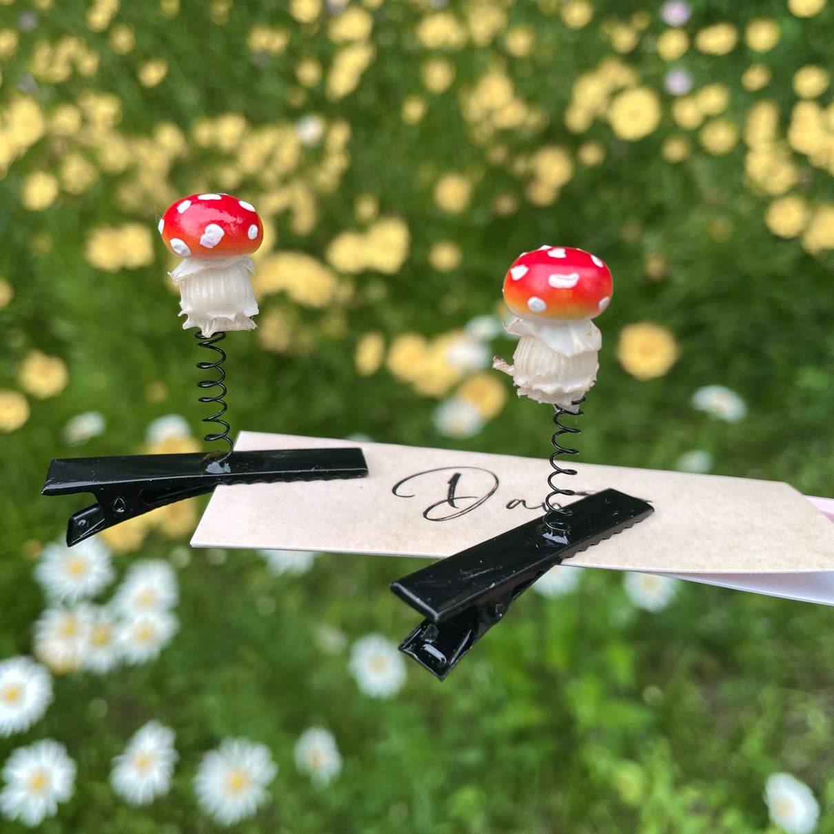 Bobbling Mushroom Hair Clip