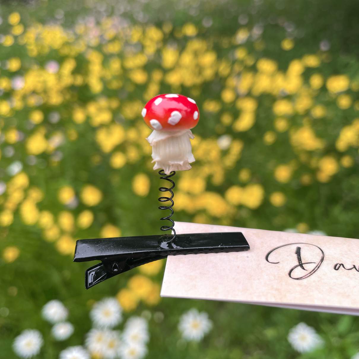 Bobbling Mushroom Hair Clip