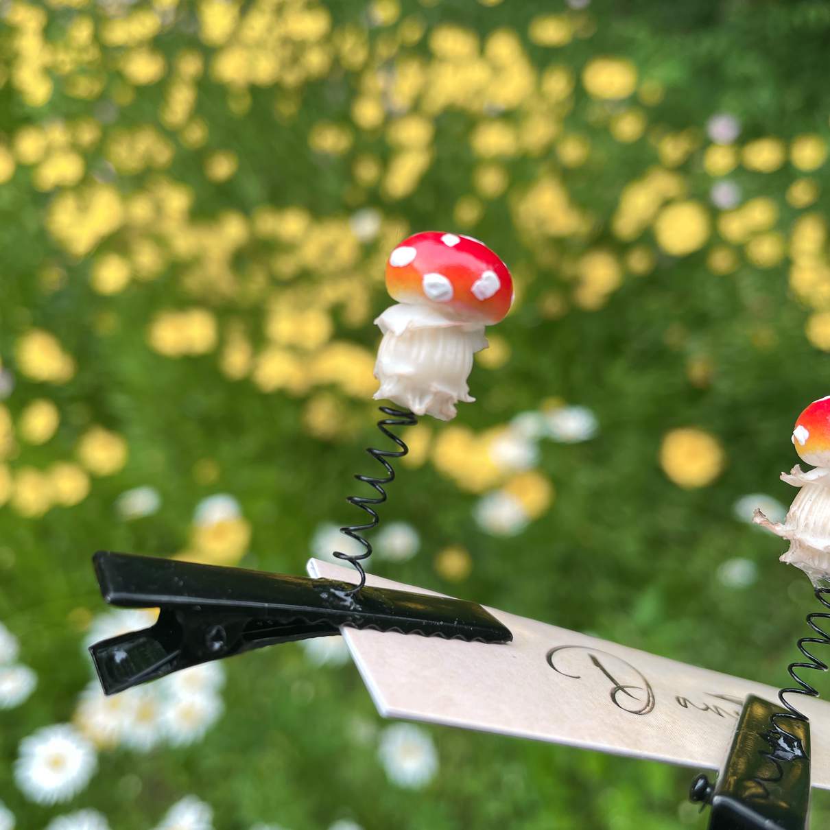 Bobbling Mushroom Hair Clip