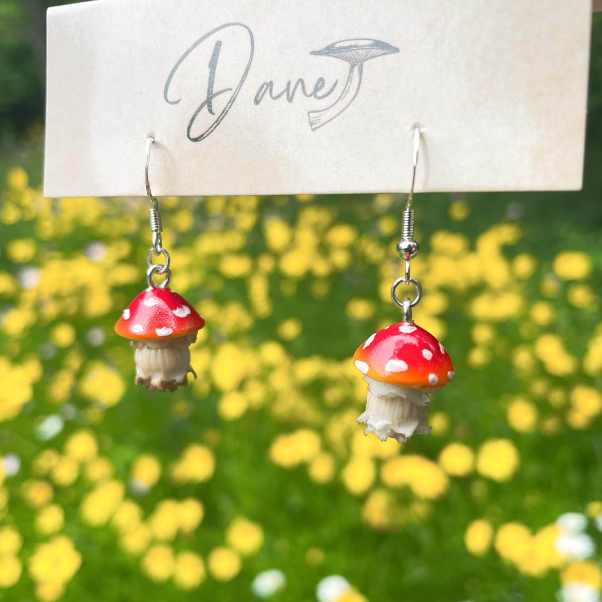 Mini Mushroom Earrings