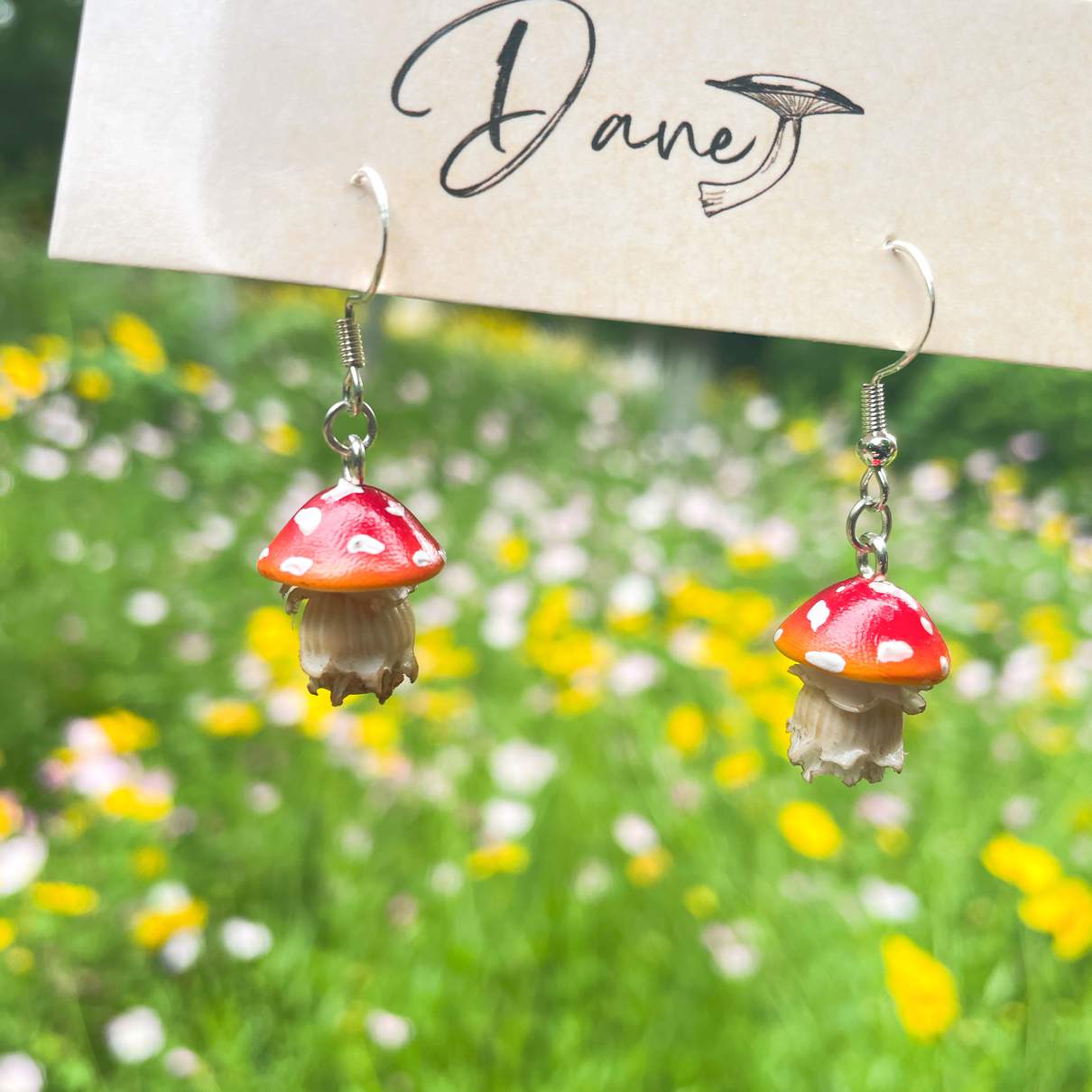 Mini Mushroom Earrings