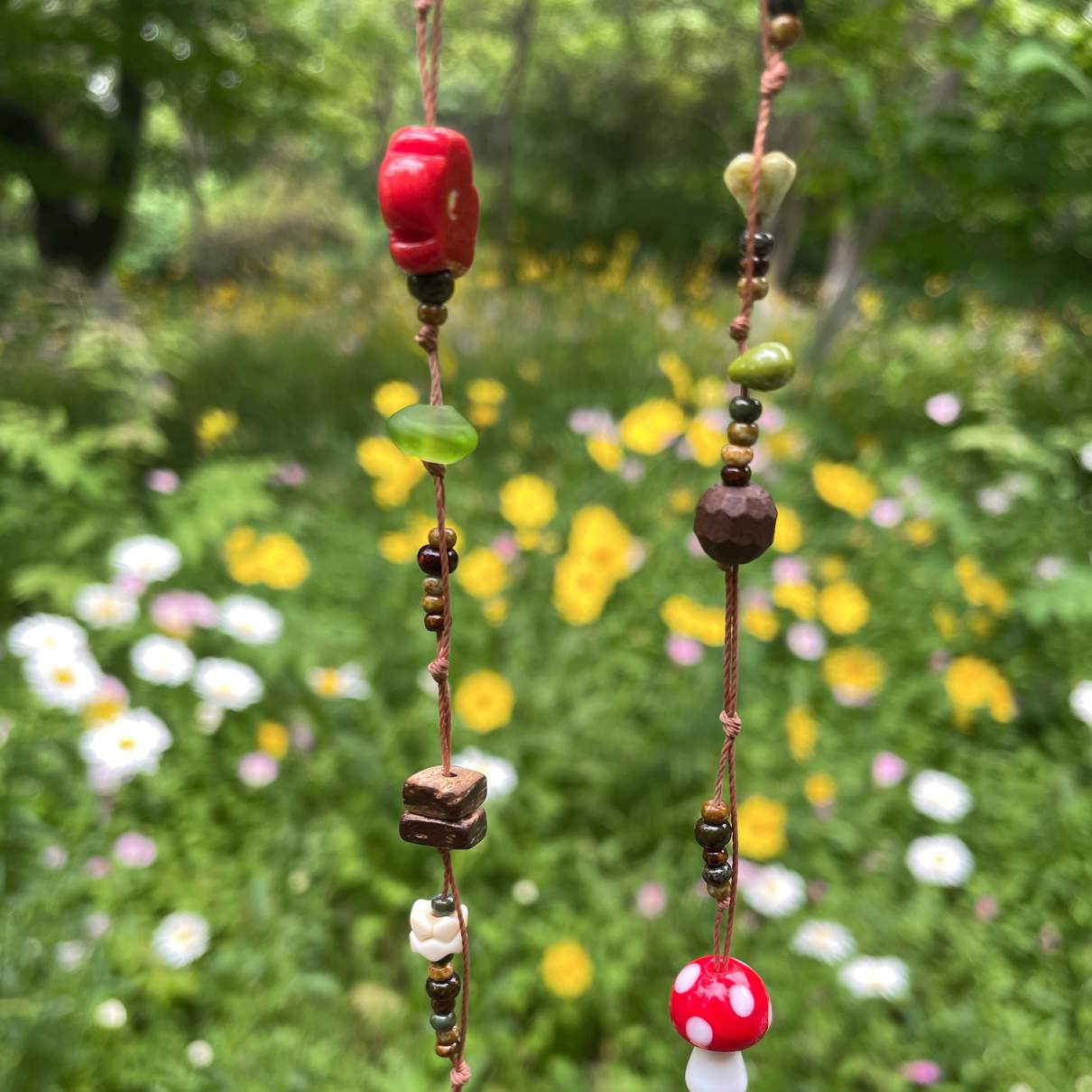 Handmade Clay Mushroom Necklace