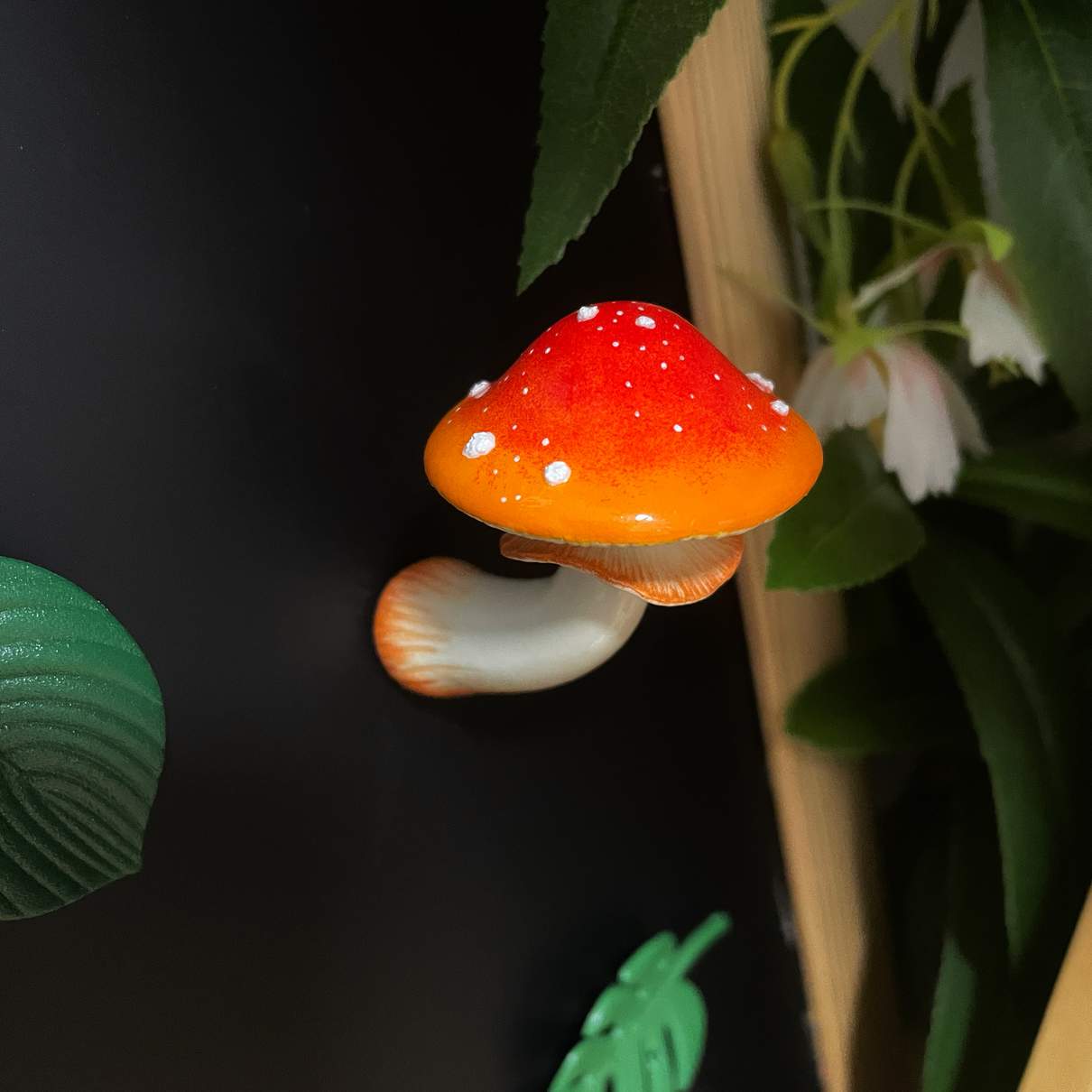 Kühlschrankmagnet mit Pilz-Farbverlauf, Rot-Orange