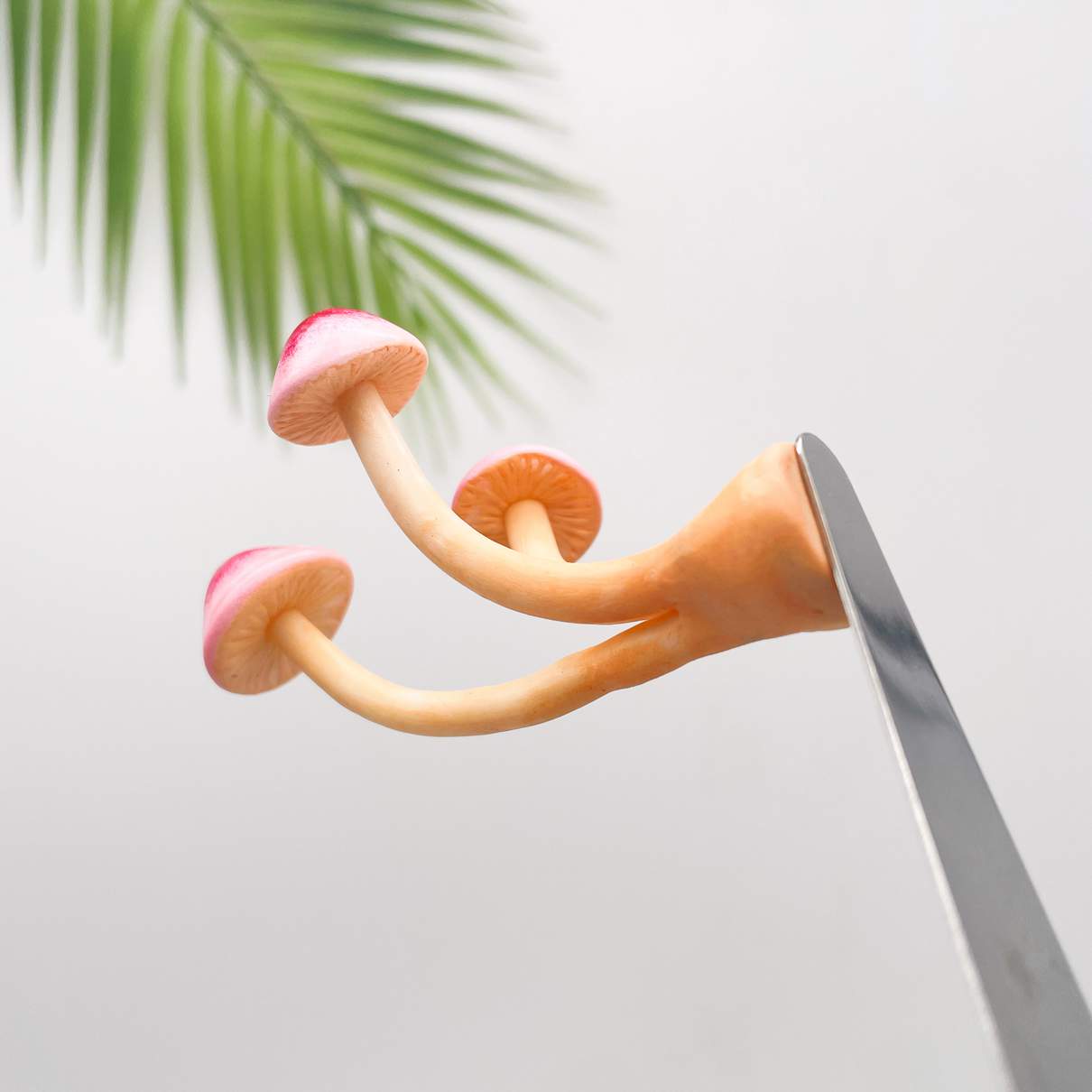 Realistic Pink Triple Mushroom