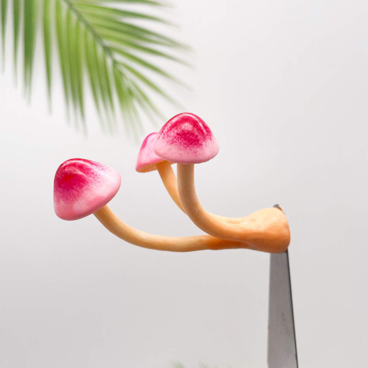 Realistic Pink Triple Mushroom